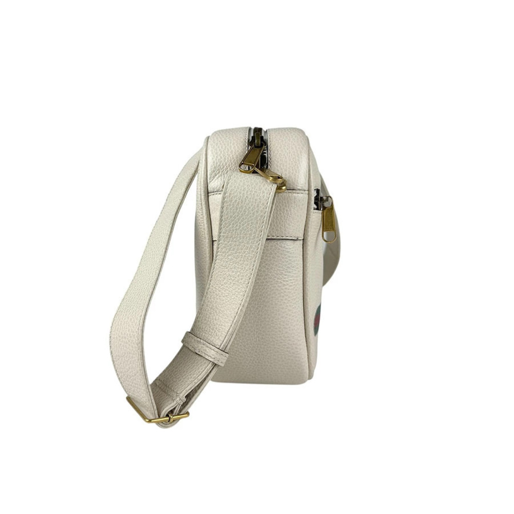 Gucci Leather Shoulder Ivory Messenger Bag White Crossbody White
